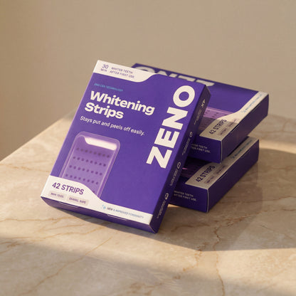 Purple Color-Correcting Teeth Whitening Strips — Enamel Safe, Peroxide-Free, No Sensitivity