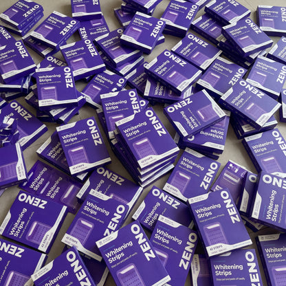 Purple Color-Correcting Teeth Whitening Strips — Enamel Safe, Peroxide-Free, No Sensitivity
